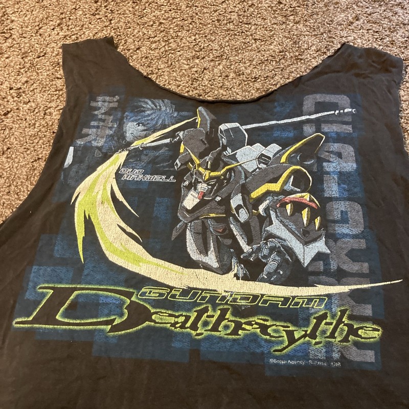 Chopped Vintage 90s Y2K Deathscythe Gundam Duo Maxwell XL T Shirt Anime Cartoon gallery