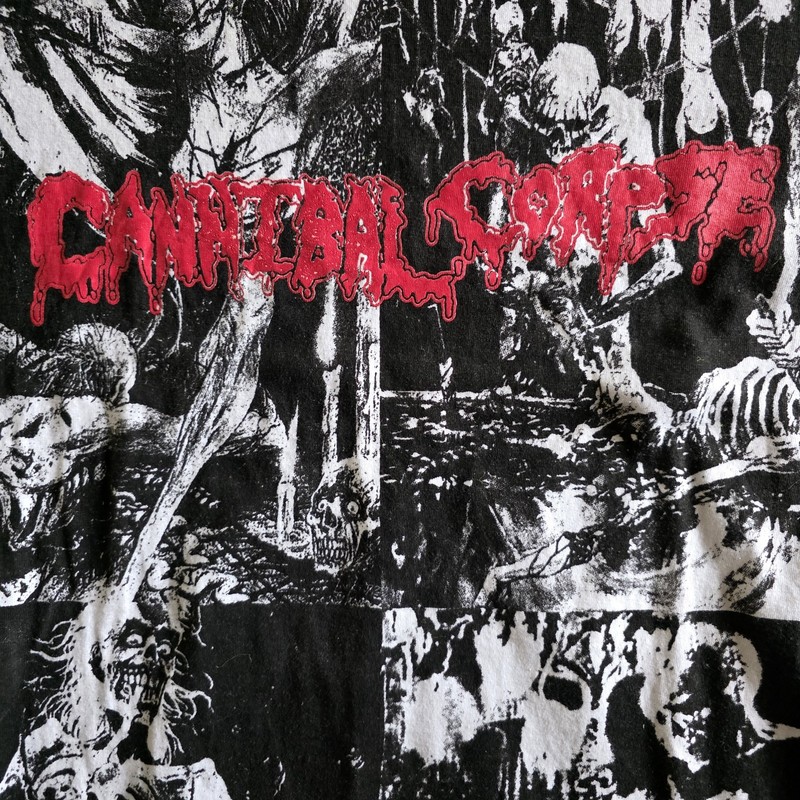 Cannibal Corpse Overprint All Over Print Tee Tshirt XL Upcycled gallery