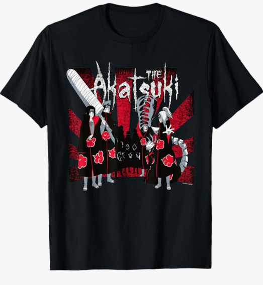 Japanese Cartoon Ninja Red Cloud T-Shirt | Retro Anime Manga Graphic Streetwear