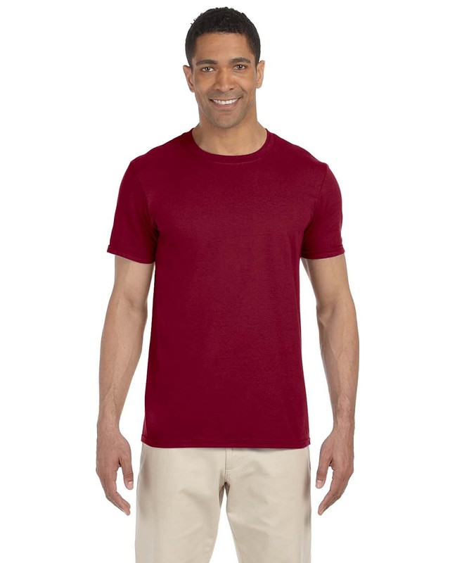 Gildan G640 Adult Preshrunk Ringspun Short Sleeve Plain Softstyle Jersey T-Shirt
