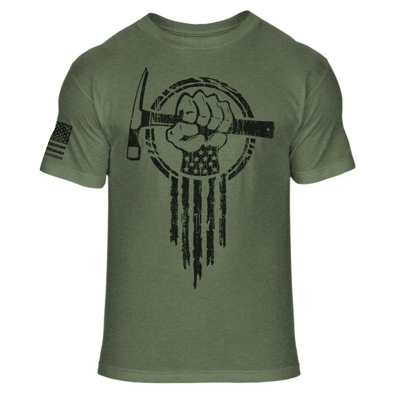 US Patriot Mason Hero Stonemason Superhero Fist Masonry Athletic T-Shirt – A27
