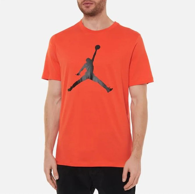 Nike Air Jordan Men's T-Shirt Orange Size S-2XL Casual Top