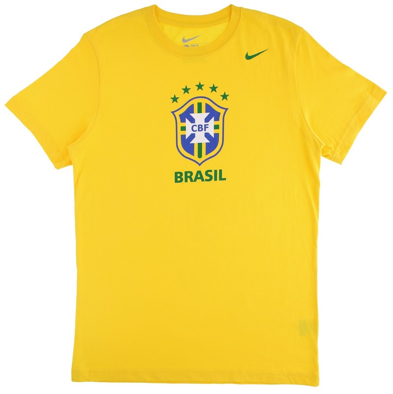 Nike Brasil Soccer Shirt, Mens Slim Fit 547212 Brazilian Football Team T Shirt