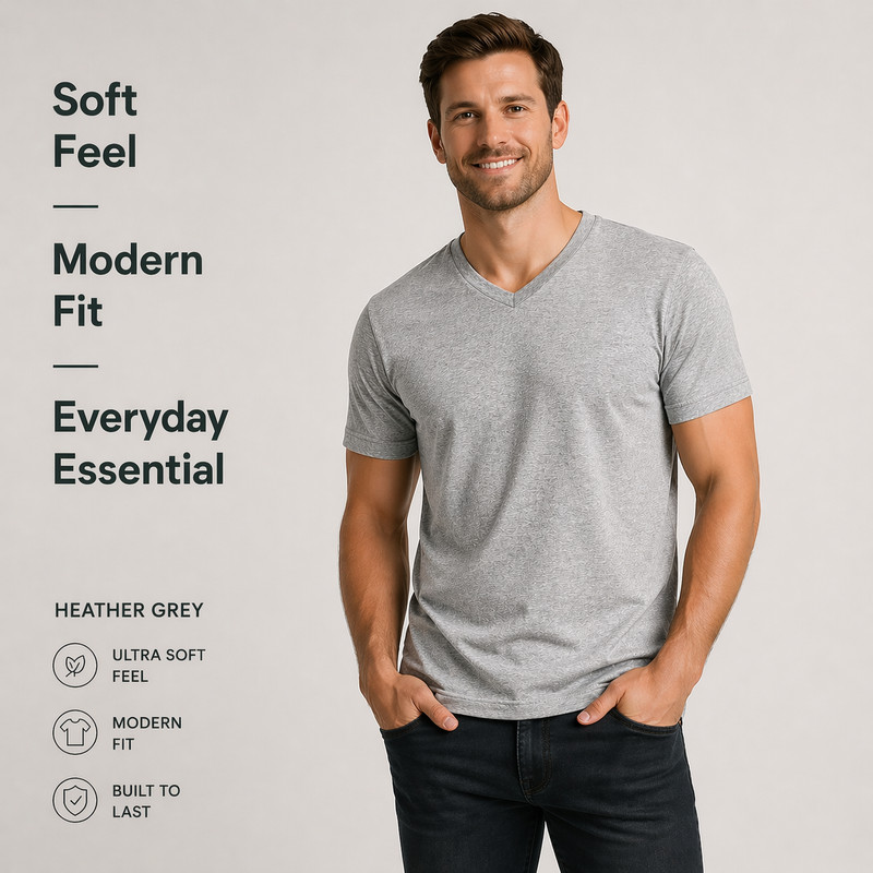True Classic V-Neck T-Shirts 6 Pack Men Size 2XL New No Tags Soft Premium Fit gallery