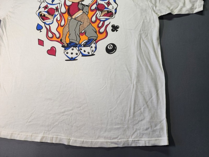 Vntg Low Rider Shirt Mens XL White 90s Mexico Chicano Jokers Wild Aztlan Homies gallery