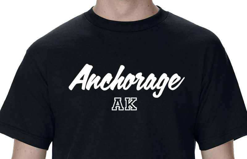 Anchorage Alaska State Graphic T-Shirt tee Unisex Apparel Custom Text gallery