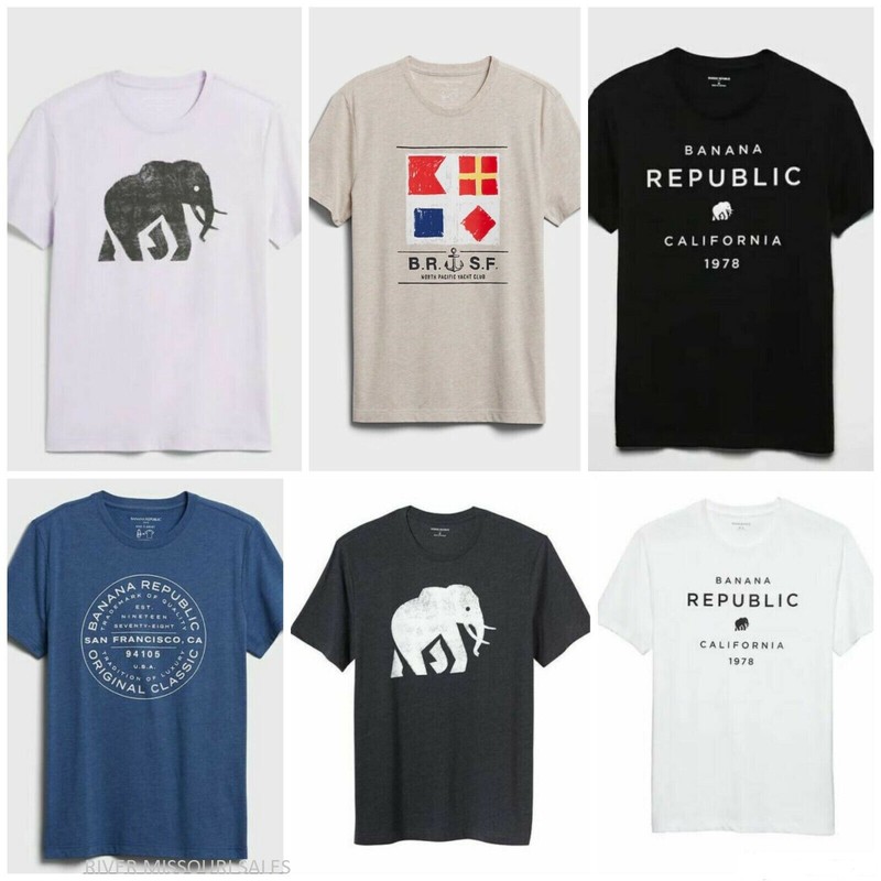 Banana Republic Men’s Short Sleeve Trendy T-Shirts, S M L XL XXL, Choice – NEW