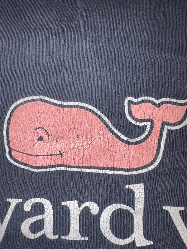 Vineyard Vines Long Sleeve Graphic Print Pocket T Shirt XS Blue Cotton gallery