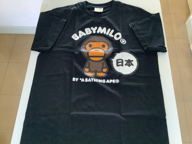 authentic a bathing ape bape Japan Baby milo tee #2 t shirt black M L 2XL new