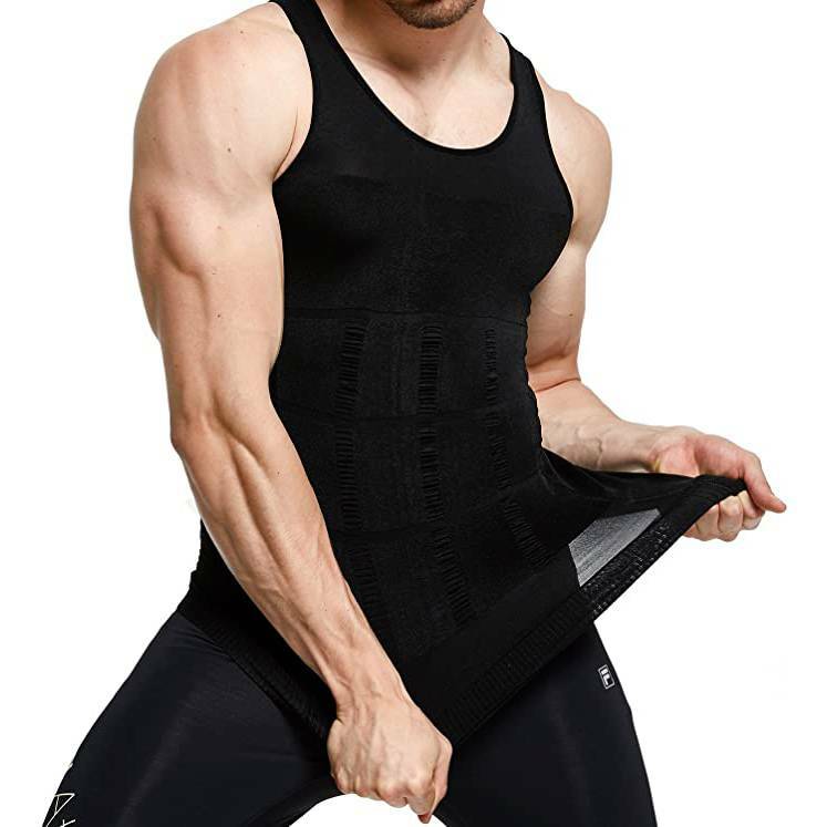 Men's Slimming Vest Body Shaper Abs Abdomen Compression Shirt Workout Tank Tops gallery