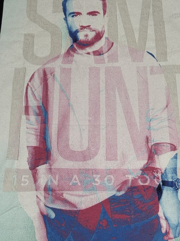 Sam Hunt 15 In A 30 Concert Tour T Shirt Black Size Medium gallery