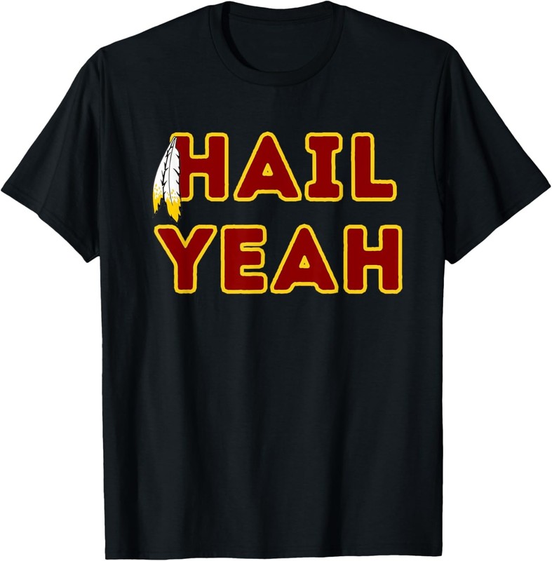 Hail Yeah Burgundy Gold Foot Ball Funny Design Unisex T-Shirt