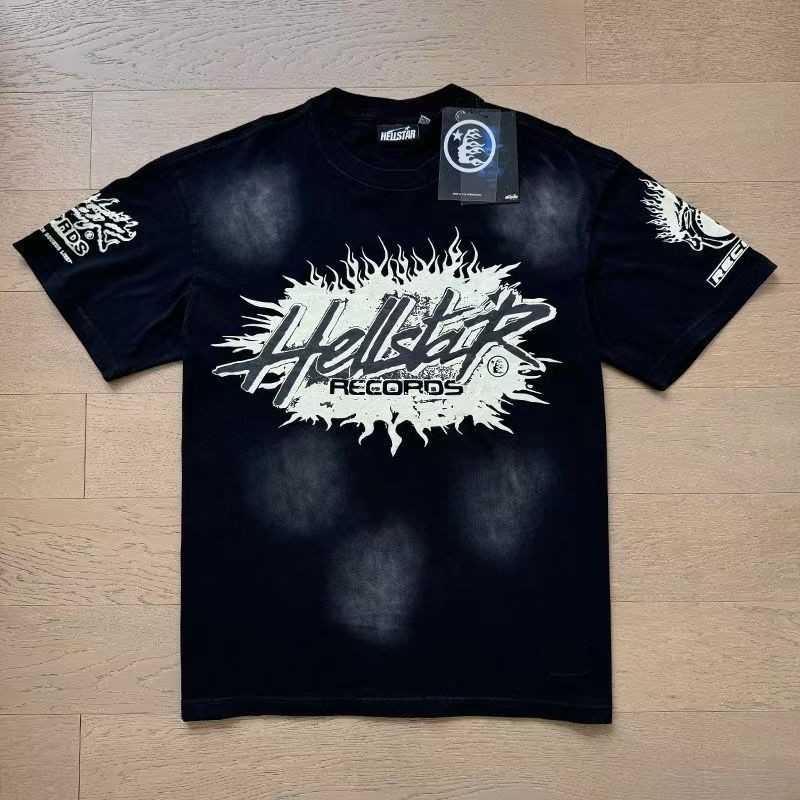 Hellsta vintage pure cotton men’s and women’s loose short sleeved T-shirt