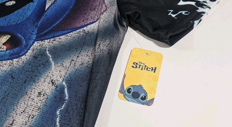 Disney Stitch Men's Large Jersey T-shirt ( L ) Short Sleeve Active Baseball Tee gallery