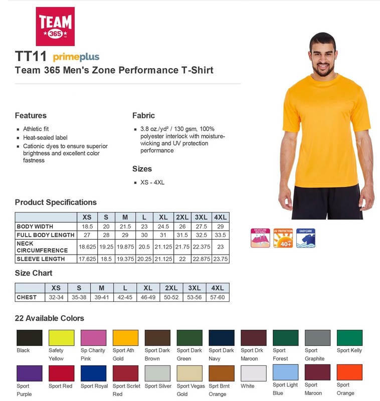 Team 365 Mens Dri-Fit Performance Gym Workout UV Protection T-Shirt M-TT11 gallery