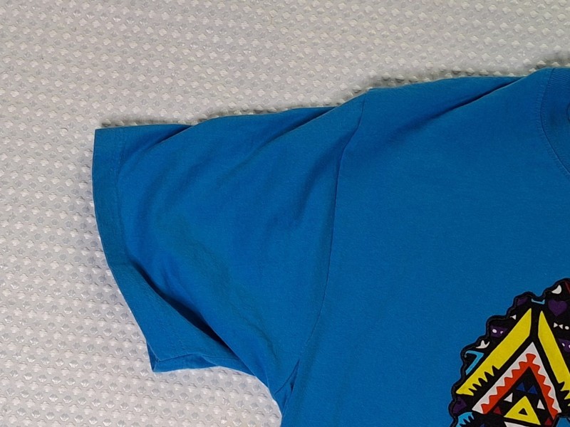 Kenya Africa Embroidered Colorful Souvenir Blue T-shirt Size L African Prints gallery
