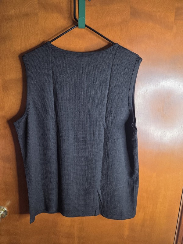 Coofandy Set Of 2 Sleeveless Shirts Undershirt Size Large Black & Tan Ribbed NWT gallery
