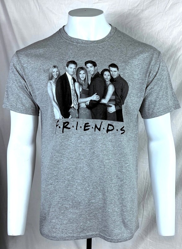 FRIENDS TV SHOW GROUP ROSS RACHEL MONICA ADULT GRAY T-SHIRT S M L XL FREE SHIP