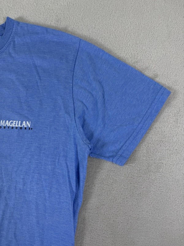 Magellan Outdoors Live To Explore Graphic T-Shirt Men’s Medium Blue Camping Tee gallery