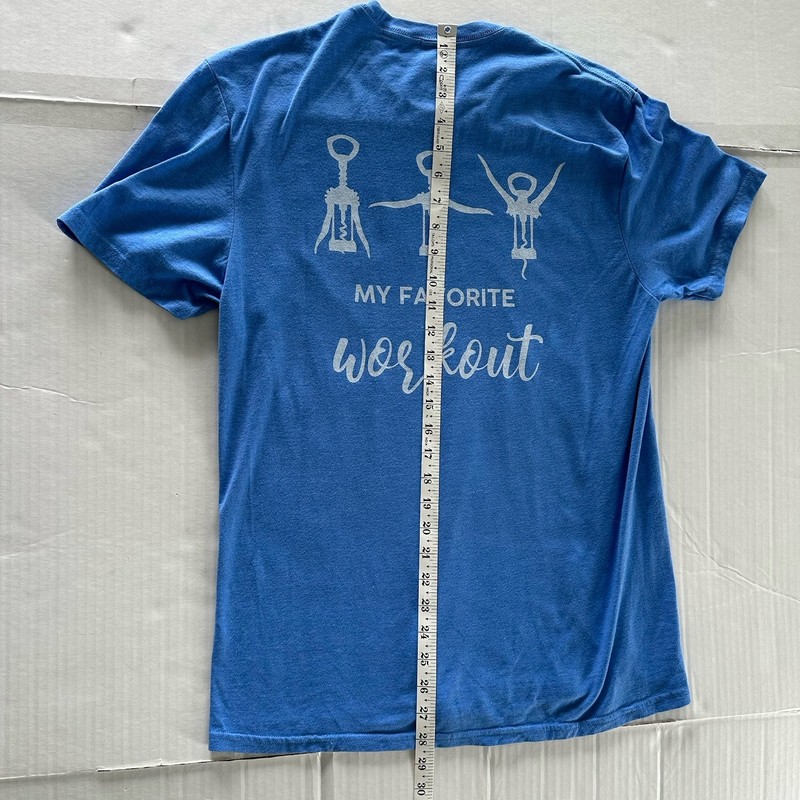 Glenora Wine Cellars Unisex Sz M Short Sleeve Cotton/Poly Blend Blue T-Shirt gallery