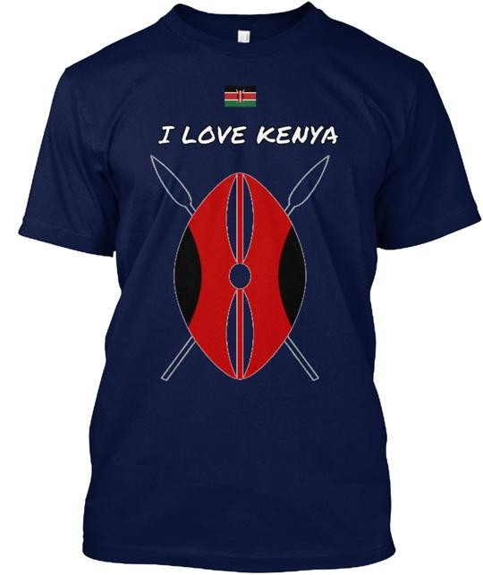 Love Kenya T-Shirt Made in the USA Size S to 5XL