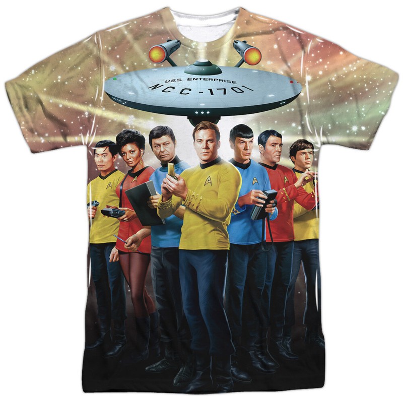 Star Trek TOS Original Series Crew Licensed Sublimation Adult T-Shirt