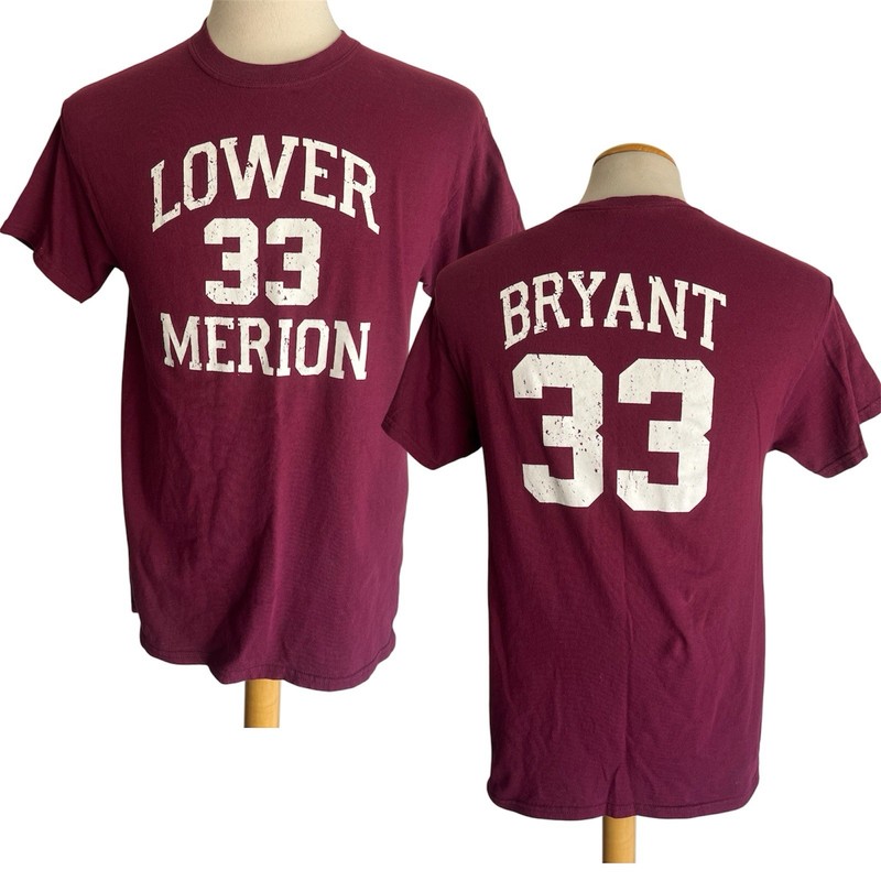 KOBE BRYANT #33 Official Lower Merion High School Pennsylvania T-Shirt Sz Medium