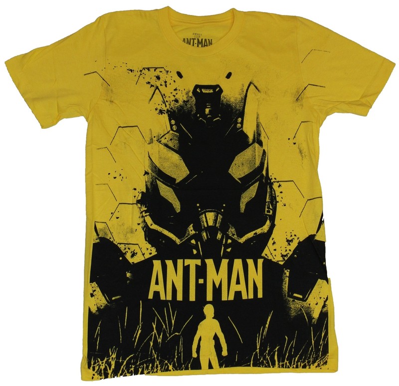 Ant-Man Marvel Adult New T-Shirt – Facing Down Yellowjacket Silhouette