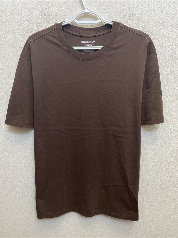 NEW William Rast Men’s XL Brown Vintage Wash Short Sleeve Crew Neck T-Shirt NWT