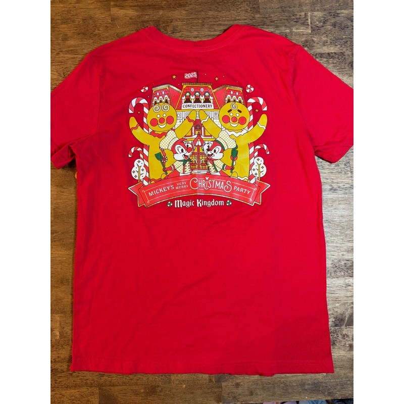 Disney Parks Mickey’s Very Merry Christmas Party 2023 Red T-Shirt Magic Kingdom