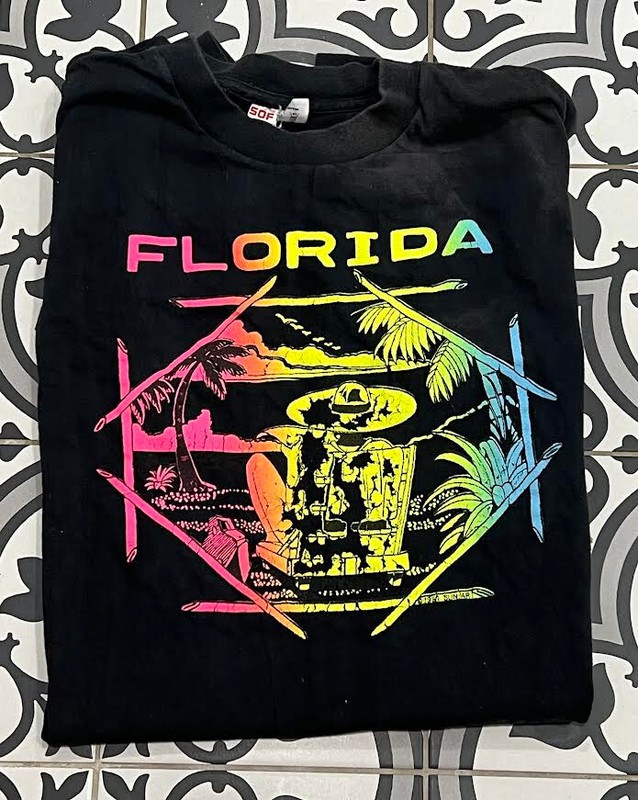 Vintage 1990s Florida Travel Destination Vacation 90s tee top shirt Large