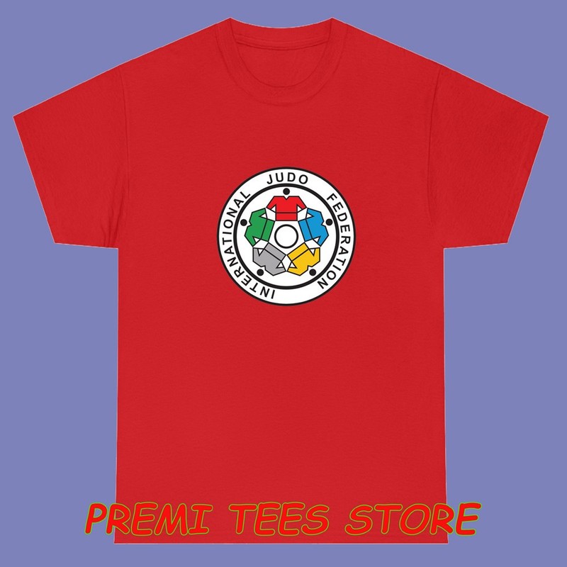 IJF International Judo Federation Men’s Red Size S-3XL
