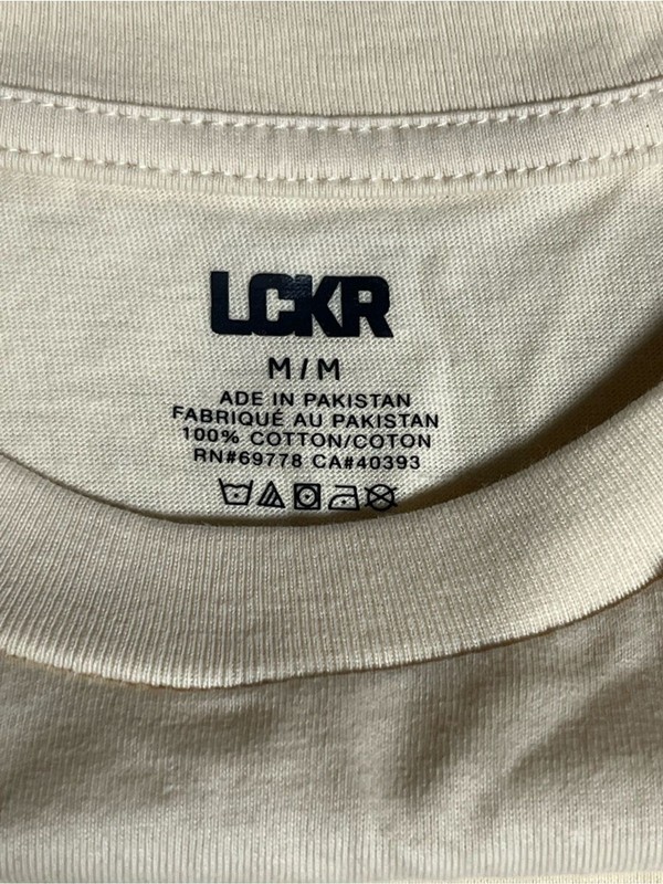LCKR Men’s Medium Cream Basic T Shirt 100% Cotton Short Sleeve Casual Tee New gallery