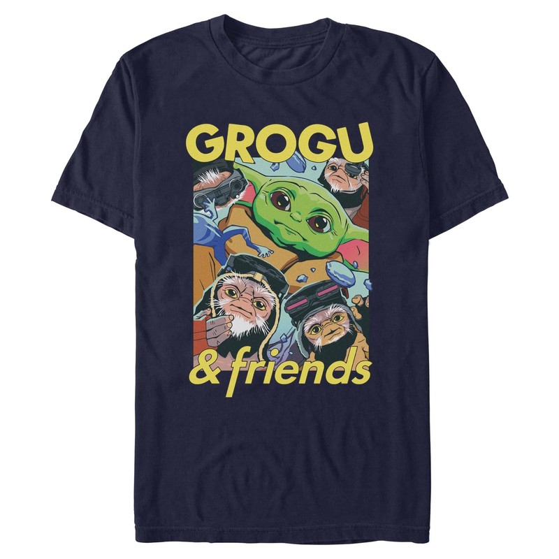 Men’s Star Wars: The Mandalorian and Grogu The Child And Friends Collage T-Shirt