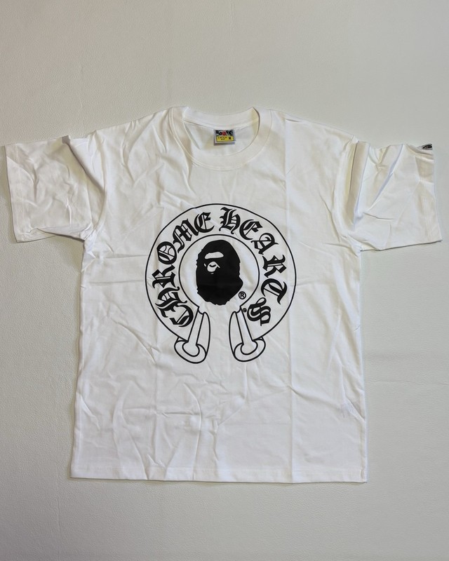 Bape x Chrome White Tee – Size Medium – Fits smaller
