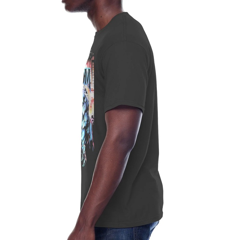 Men's Venom Marvel City Aflame Graphic T-Shirt Tee Charcoal gallery