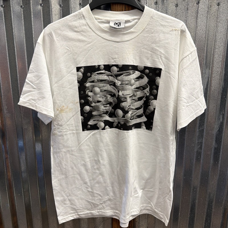Vintage M.C. Escher Bond Of Union Art Graphic T-Shirt Size Large See Photos
