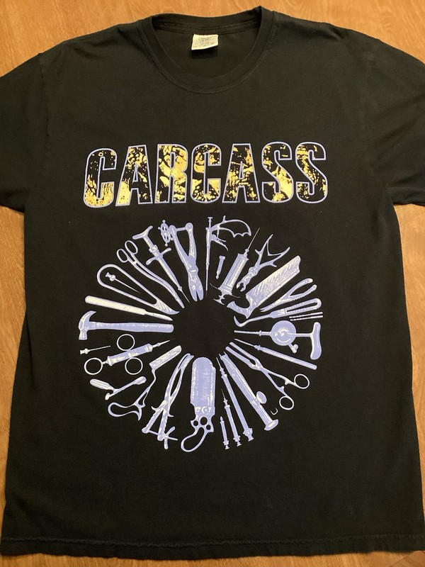 Carcass 1992 Tour Shirt Size L Black 2 Sided Death Metal Grindcore gallery