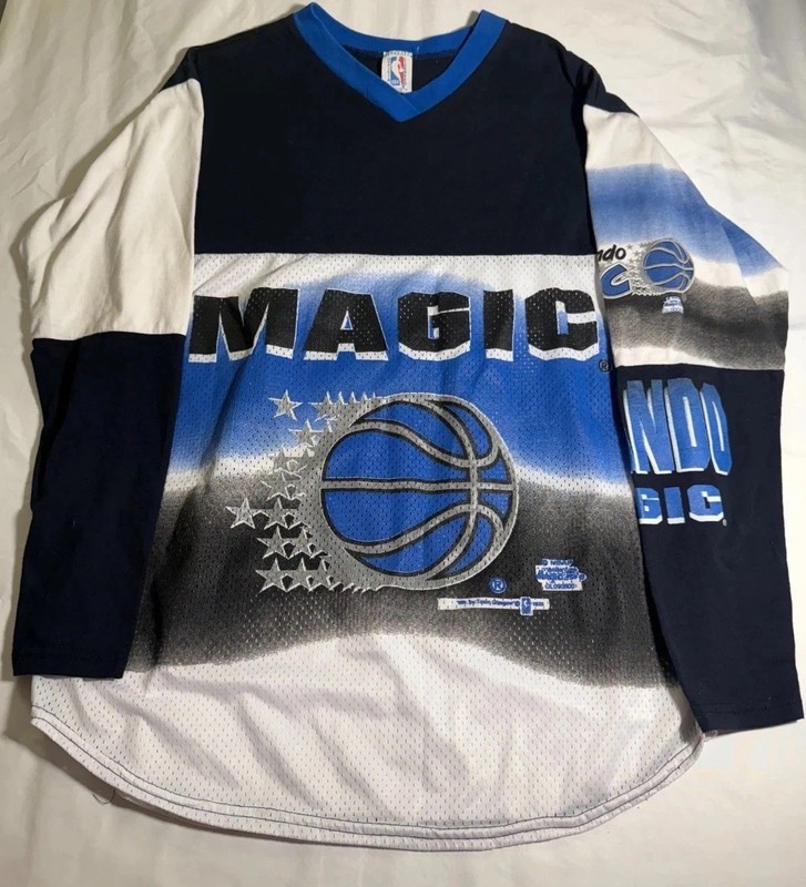 VTG Magic NBA Jersey Shirt Mesh & T-Shirt Hybrid Reversible Graphic Top 2 Sided