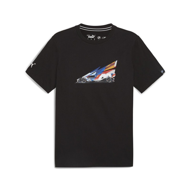 PUMA Bmw M Motorsport Car 2 Graphic Crew Neck Short Sleeve T-Shirt Mens Black Ca
