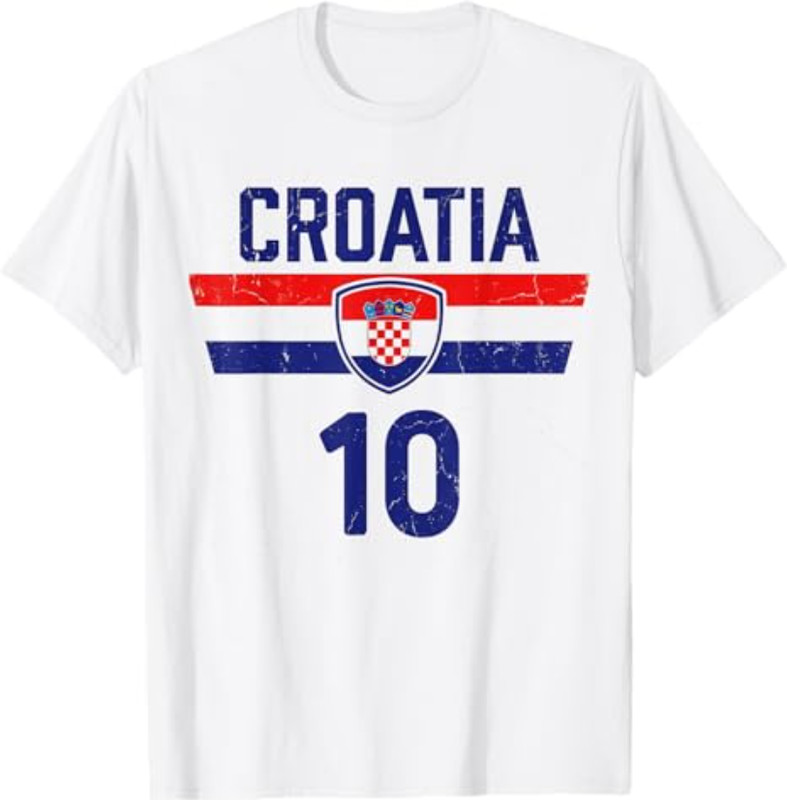 Croatia Tshirt Hrvatska Flag Zagreb Croatian Jersey Retro T-Shirt