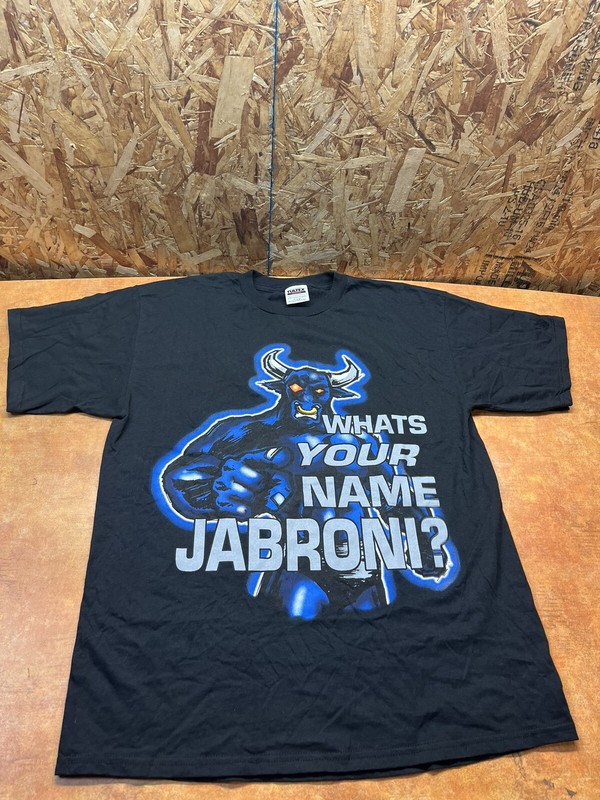 Vintage 00s WWF THE ROCK what's your name jabroni All Over Print T-Shirt XL