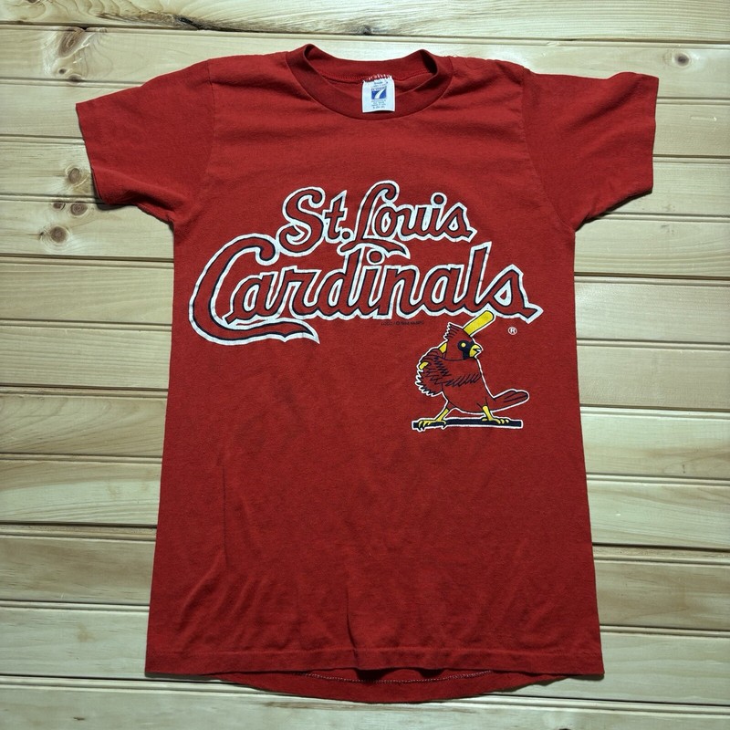 Vintage 80s St Louis Cardinals MLB 1988 Throwback Logo Single Stitch Shirt – S