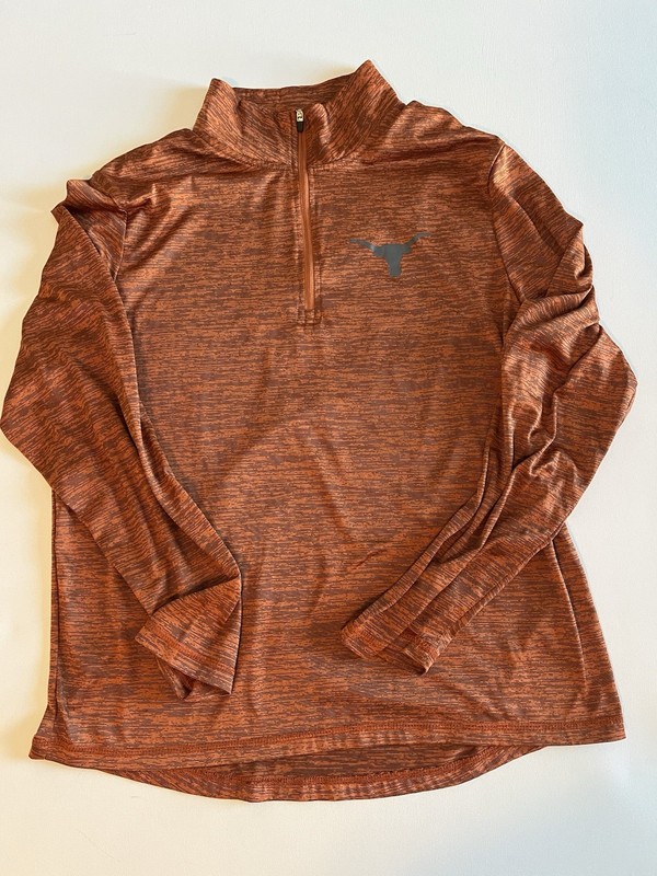 We Are Texas Brand University Of Texas Long Sleeve Zip Pullover Burnt Orange M