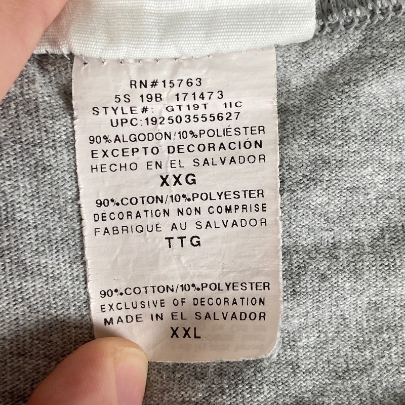 Champion Shirt Mens 2XL Grey Graphic Big Logo Short Sleeve Tee Streetwear Y2k gallery