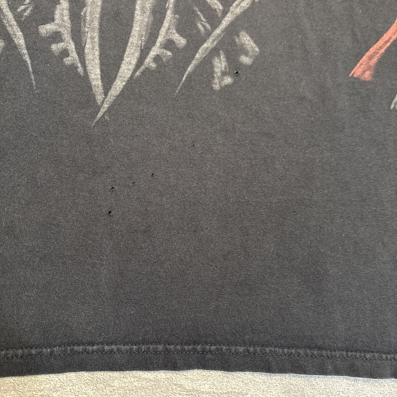 VTG Skulls Skeleton T-Shirt Mens XL Black Hardcore AOP Y2K Skater Grunge Street gallery