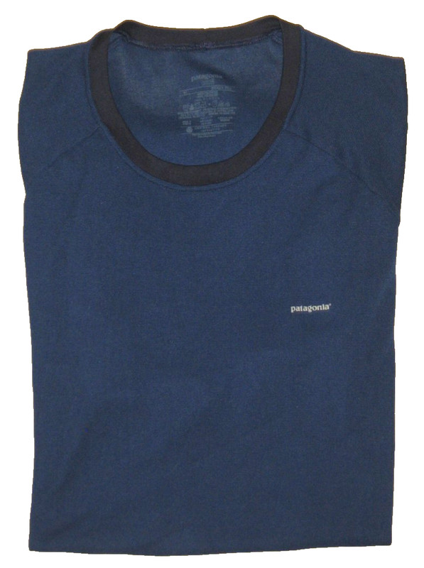 Men’s PATAGONIA Blue Performance Breathable Quick-Dry Casual Athletic T-Shirt XL