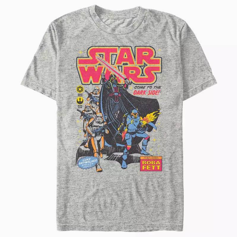 STAR WARS “COME TO THE DARK SIDE” T-SHIRT Retro Boba Fett Mad Engine Brand NEW