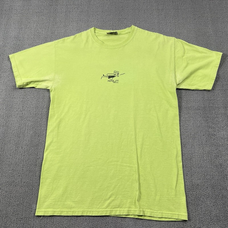 Pirana Joe Shirt Adult Medium Green Short Sleeve Bahamas Casual Outdoor Men’s