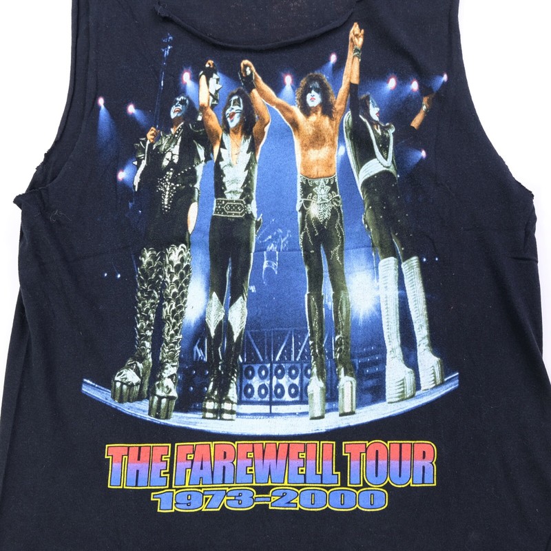 Rare VTG Kiss The Farewell Tour 2000 I Was There Cut Off Sleeves T Shirt 2000s gallery